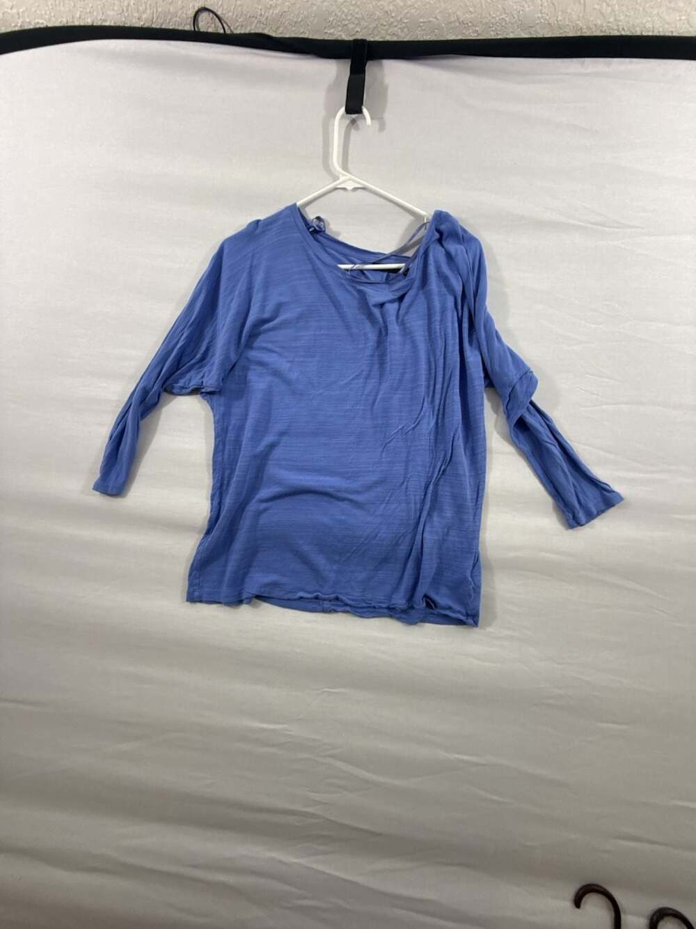 Apt. 9 Womens Blue Long Sleeve Slouchy Knit Top Size L